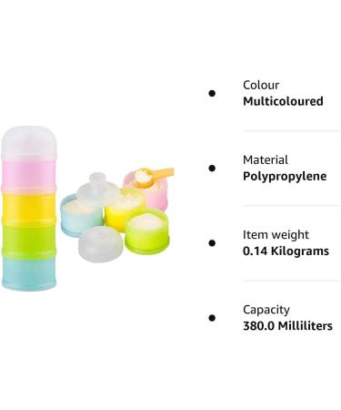 Kidsmile Twist-Lock Formula Dispenser - BPA Free, Stackable Container for On-the-Go Feeding - 4 Feed Compartments, No Powder Leakage - Buy Online on GoSupps.com