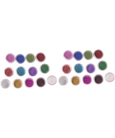 FOMIYES 24 Boxes Eye Shadow Powder Glitter Eyeshadow Pigments Pearlescent Eyeshadow Palette mediumx2pcs Assorted Colorx2pcs - Buy Online on GoSupps.com