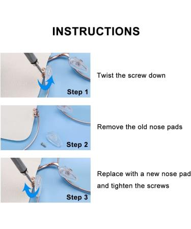 Mr.ZzjOOj Upgraded Soft Silicone Air Chamber Eyeglass Nose Pads - 6 Pairs with Screws and Micro Screwdriver - Buy Online on GoSupps.com