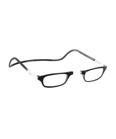 CliC Eyewear men's reading glasses XL | Reading glasses with magnet | Reading glasses made of polycarbonate | Flexible presbyopia glasses 2.0 black
