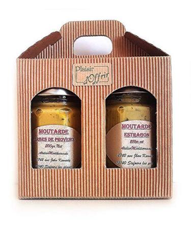 Atelier Méditerranée, Two mustards case 400 g Herbes de Provence and Tarragon