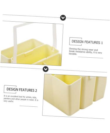 VILLCASE Art Brush Washer - Portable Foldable Paint Brush Tub & Water Basin for Artists | 12x11CM Beige - Buy Online on GoSupps.com