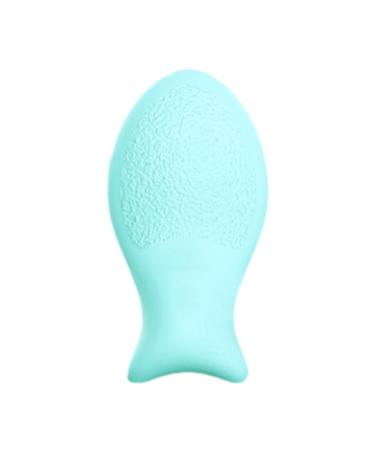 Face Powder Puff - Reusable Cosmetic Face Powder Puff | Fish Shape Foundation Blender Beauty Pads for Pressed Powder Liquid Foundation Small Puffant Fish (Blue)