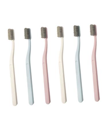Gatuida 6th adult stiff brush plastic cleaner sustainable toothbrush recyclable toothbrush adult toothbrushes tooth spots remover large brush head detergent tool ABS