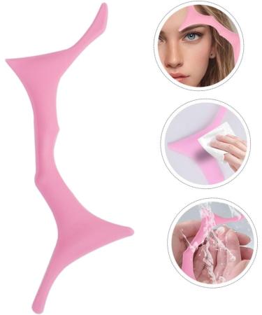 POPETPOP brow makeup supplies eyebrow template brow guide template brow shaping stencil brow stencil eyebrow shaper eyebrow guide stencil makeup stencil USB beauty tools Silica gel 17.3x5.9cm Pink - Buy Online on GoSupps.com