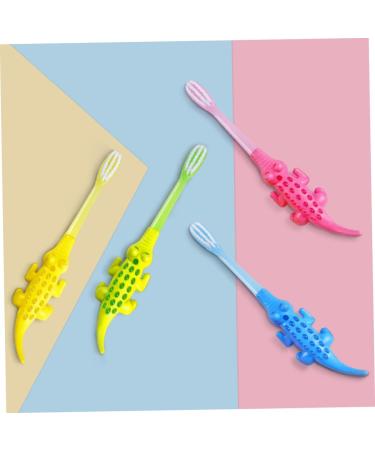 Minkissy 8-Piece Cartoon Animal Toothbrush Set - Eco-Friendly Wooden & Metal Toy Storage - Perfect for Kids' Dental Care - Buy Online on GoSupps.com