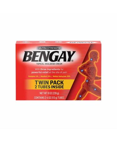 Ultra Strength Bengey Topical Relieving Cream 2 Tubes 4 Ounces Each White