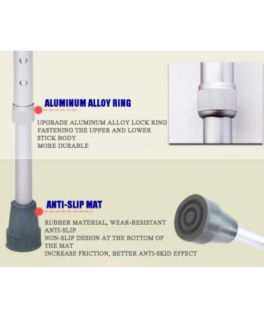 Crutch Portable Elbow Arm Crutches Aluminum Alloy Armpit Fracture Walker Rehabilitation Flex Non-Slip Medical 1PCS (1PCS) () Selfless dedication - Buy Online on GoSupps.com