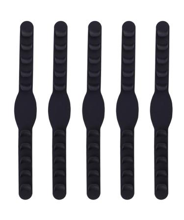 Faruta 10 pieces adjustable mask extension buckle ear hook extension buckle mask earcurrent ear cable ear hook (color: black)