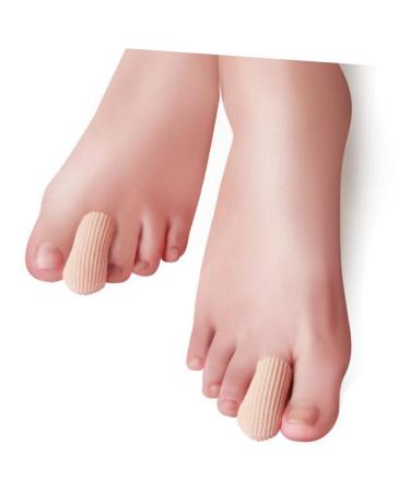 COLLBATH Pair Silicone Toe Caps Ingrown Toenails Correcting Tools Calluses Finger Correctors Gel Cushion for Sitting Silicone Gel Toe Straighter Toe Separator for Bunion Finger Cots Shut up