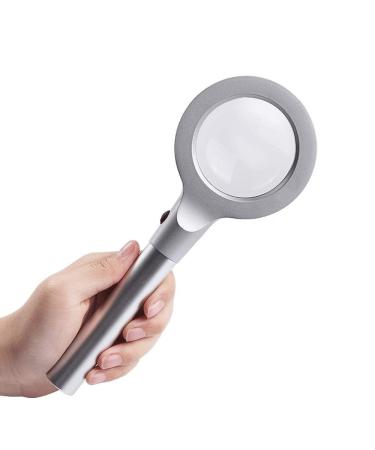 Handheld Magnifier HD Old Man Reading LED Strip Light Optical Glass High Magnification Mirror Made in China