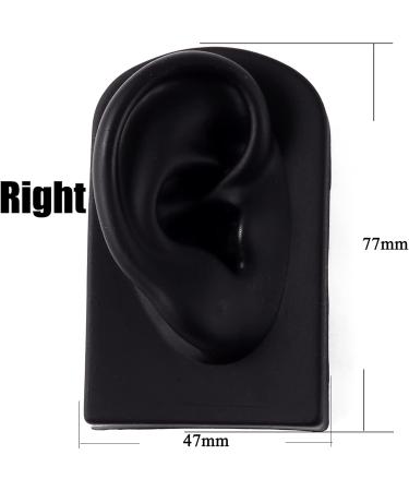 Soft Silicone Ear Model Pair | 1:1 Human Ear Jewelry Display | Practice & Teaching Tools in Black - Buy Online on GoSupps.com