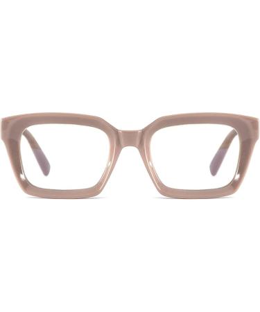 Retro Oversized Square Glasses Frames | Blue Light Blocking Reading Eyewear for Computer Use - Buy Online on GoSupps.com