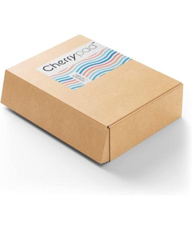 Cherypad Cherry Stone Pillow | Natural Cotton Heat/Cooling Pillow | Handmade Gifts | 25x20 cm | Blue Waffle Cotton - Buy Online on GoSupps.com