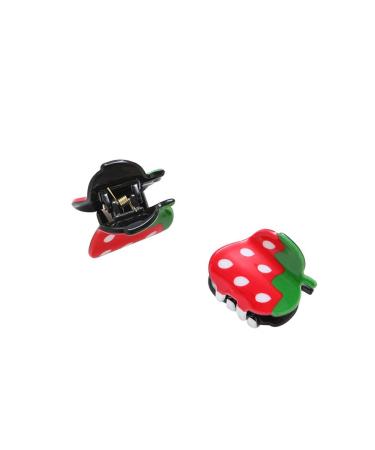 U-M 2 pcs Banana Strawberry Fruit Mini Hair Claws Clip Clamp Adult Kid Girl Headdress 5 as shown