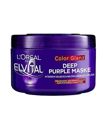 L'Or al Paris Elvital Haarmask 250ml - Color Gloss Purple Deep Mask for Blonde Gray & Scanted Hair - Neutralizes Yellow Tones - Buy Online on GoSupps.com