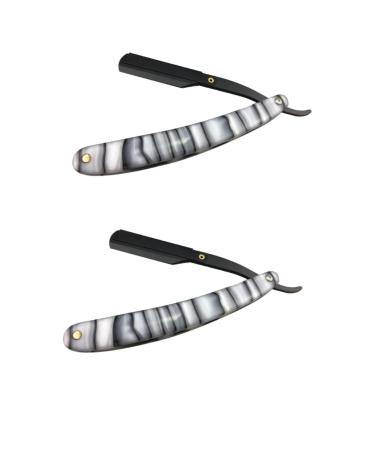 Angoily 4 pieces men razor male razor straight hairdresser razor made of steel men's razor handwear safe razor metal hairy knife man