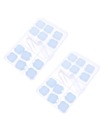 Ultechnovo box with 2 sets of contact lens container container for contact lenses Tool for inserting contact lenses carrying bag for contact lenses care also travel pp eyes holiday needs blue 6x3x3cm