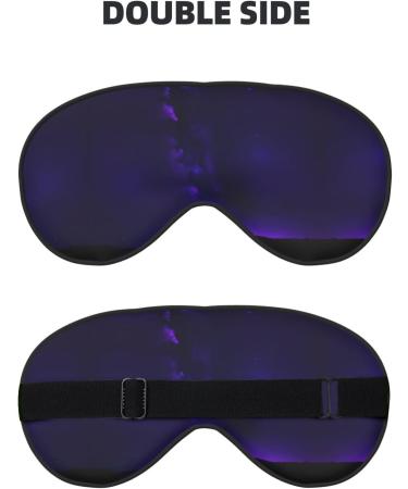 Purple Starry Sky Print Unisex Sleeping Eye Mask - Soft Comfortable Light-Blocking for Restful Sleep - Buy Online on GoSupps.com