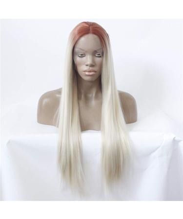 wig Women s front lace dyed gradient wig long straight hair hook wig