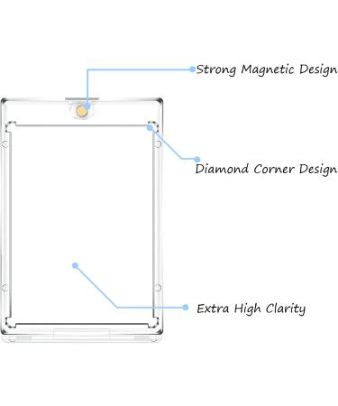 4 Pack Magnetic Card Holder with Base for Trading Cards | Baseball Card Protectors | Card Display Stand with Case | Acrylic Football Baseball TCG Display Case - Buy Online on GoSupps.com