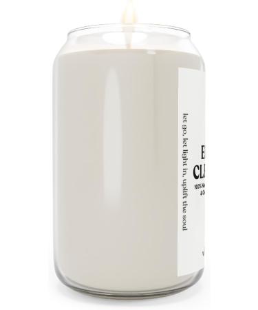 Premium 16oz Energy Cleansing Candle - Natural Coconut Soy Wax Phthalate-Free Biodegradable | Spiritual Smudge Candle in Clear Glass Jar | Eco-Friendly Home Fragrance - Buy Online on GoSupps.com