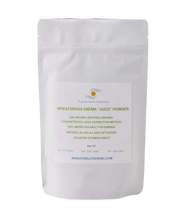 Purelife Wheatgrass Enema Juice Powder - Organic - Enema Specific - 4 Oz - Liver Detoxification- Blood Energizer - Colon Healing - Gluten Free