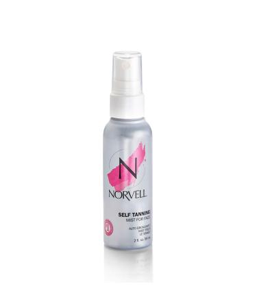 Norvell Sunless Self-Tanning Mist for Face & Touch-up Spray - Non Comedogenic Bronzer for Natural Sun-Kissed Glow, 2 fl.oz.