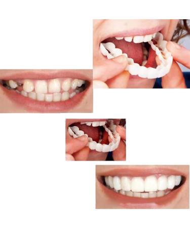 Flipped Warm 2 Pair False Teeth - Comfortable Upper & Lower Veneer Covers for Men & Women | Oral Whitening & Perfect Smile Solution - Buy Online on GoSupps.com