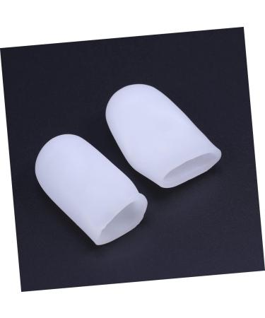 Buy Minkissy 2 PC Toe Caps - Toe Sleeve & Corn Protectors White Size 2 | Comfortable Foot Care for All - Buy Online on GoSupps.com