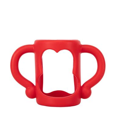 Handle for baby bottles silicone milk bottle handle with easy grip baby bottle handles universal grip sleeves red