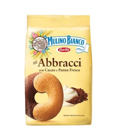 Mulino Bianco Mulino Bianco Abbracci Pack of 2 Italian shortbread biscuits with cocoa and cream 350g
