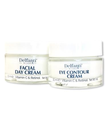 Vitamin C & Retinol Duo Pack | Full Size Facial Day Cream & Eye Contour Cream | Brightening & Dark Spot Corrector - Buy Online on GoSupps.com