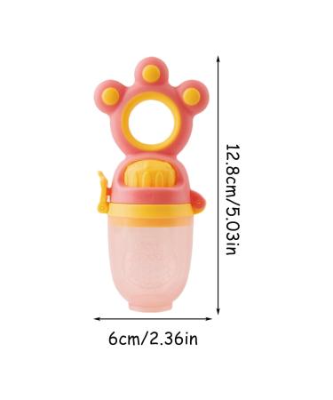 Shangjia Baby Obst Feeder Silicone Fruit Dispenser for Newborns | Teething Relief & Self-Feeding | Portable & Removable | Pink - Buy Online on GoSupps.com
