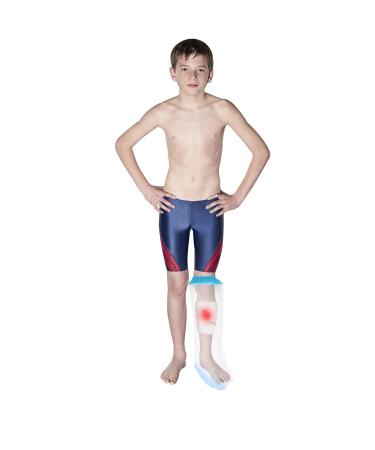 SUPERNIGHT Child Waterproof Half Leg Cast Cover for Shower Bandage Protector for Teenager s Dressings and Injuries Toe Leg Wound Burns Reusable Sealed Watertight Kids Cast Bag Anti-Slip Design Child Half Leg