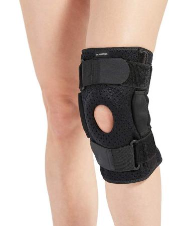 Hinged Knee Brace for Men and Women, Knee Support for Swollen ACL, Tendon, Ligament and Meniscus Injuries Medium (Pack of 1)