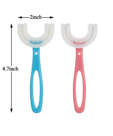 2 Pcs Kids U-Shaped Toothbrush - QPEY Soft Silicone Brush for Cleaning Teeth - Buy Online on GoSupps.com