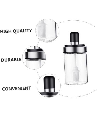 ABOOFAN 1pc Oil Brush Seasoning Jar Cooking Oil Bottle Vinegar Bottle Kitchen Oil Holder Olive Oil Storage Can Kitchen Oil Pot Oil Brush Jar Cruet Round Glass Soy Sauce Bottle - Buy Online on GoSupps.com