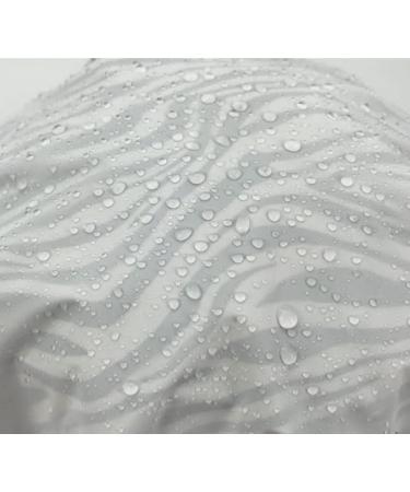 Huachnet Waterproof Women's Shower Cap - Black Flower in White | Double Layers - Buy Online on GoSupps.com