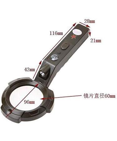 Glass Outdoor Mounted Multi-Function Photoelectric Magnifier 6 LED Lights Illuminated Flashlight Compass Magnifier Magnifier for Reading Made in China - Buy Online on GoSupps.com