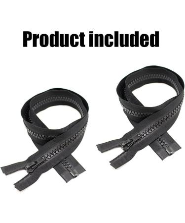 YaHoGa 24 Inch Separating Jacket Zippers - 2PCS Black Tape Heavy Duty Zippers - Buy Online on GoSupps.com