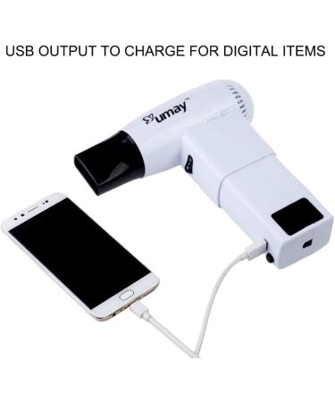 Cordless Hair Dryer - Hot & Cold Wind Blower for Home & Travel - USB Rechargeable Ideal for Swimming & Baby Skin Care - Buy Online on GoSupps.com
