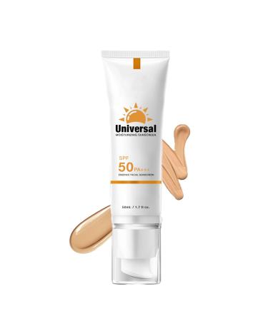 Tinted Sunscreen for Face SPF 50 Hydrating Sun Essence Face Sunscreen Korean SPF 50+ PA++++ No White Cast Hydrating Moisturizing UV Defense Travel Size 1pc