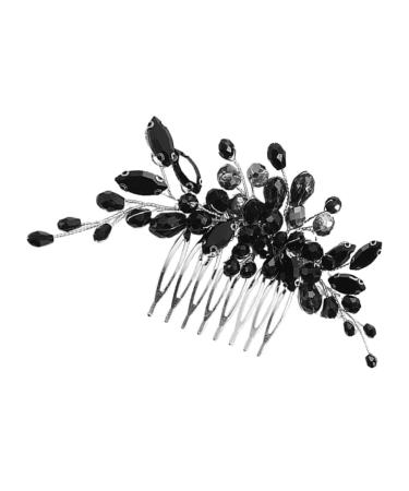 Healeved Decorative Hair Comb Rhinestone Bobby Pins Rhinestone Flower Headpiece Wedding Bridal Hair Comb Headdress Rhinestone Hair Comb for Women Blue Hair Clips Christmas Hair Comb Crystal