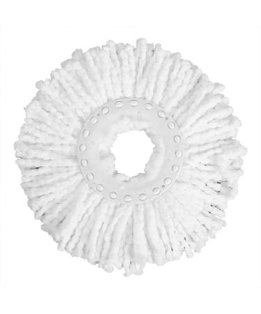 Mop Replacement Head Universal Refill 360 Spinning Microfiber Super Absorbing Water Household Accessories for Hardwood Floors|Wet & Dry Cleaning System(White)