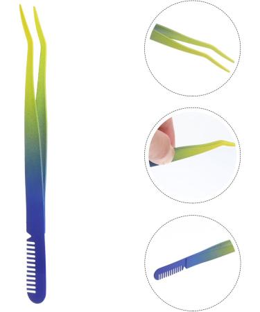 Minkissy 2-in-1 Eyelash Tweezers Set - Curved Stainless Steel Applicator & Jewelry Clip for False Lashes & Nails - International Shipping Available - Buy Online on GoSupps.com