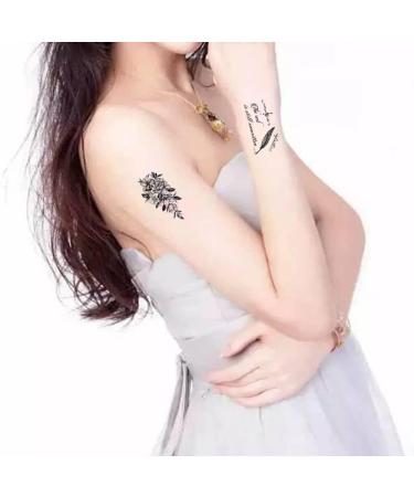 Floral Animal Temporary Tattoo Sticker Set - 60 Sheets, Fake Tattoos for Adults & Kids, Butterfly Swallow Design, Arm, Neck, Finger Decor - Buy Online on GoSupps.com