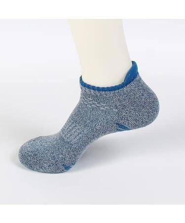 By The Clique Premium Terry Cotton Sport Ankle Socks Set of 3 | Arch Support, Cushioned, Durable | Retro Style, Modern Fit | Blue Gray Green - Buy Online on GoSupps.com