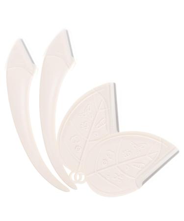 Beatifufu 4Pcs Facial Razors Dermaplane Razor Reusable Shavers For Women Face Hair Facial Shaver Artifact Beginner Miss 4 Blades Macro Chrome Eyebrow Size