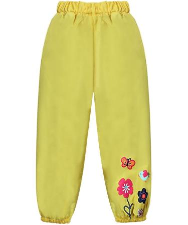 LZH Baby Girls Waterproof Hooded Raincoat & Trousers Set | Yellow 3-4 Years - Buy Online on GoSupps.com